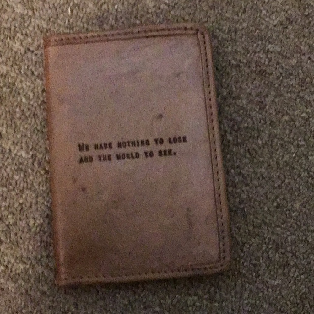 Leather passport wallet-NEW
